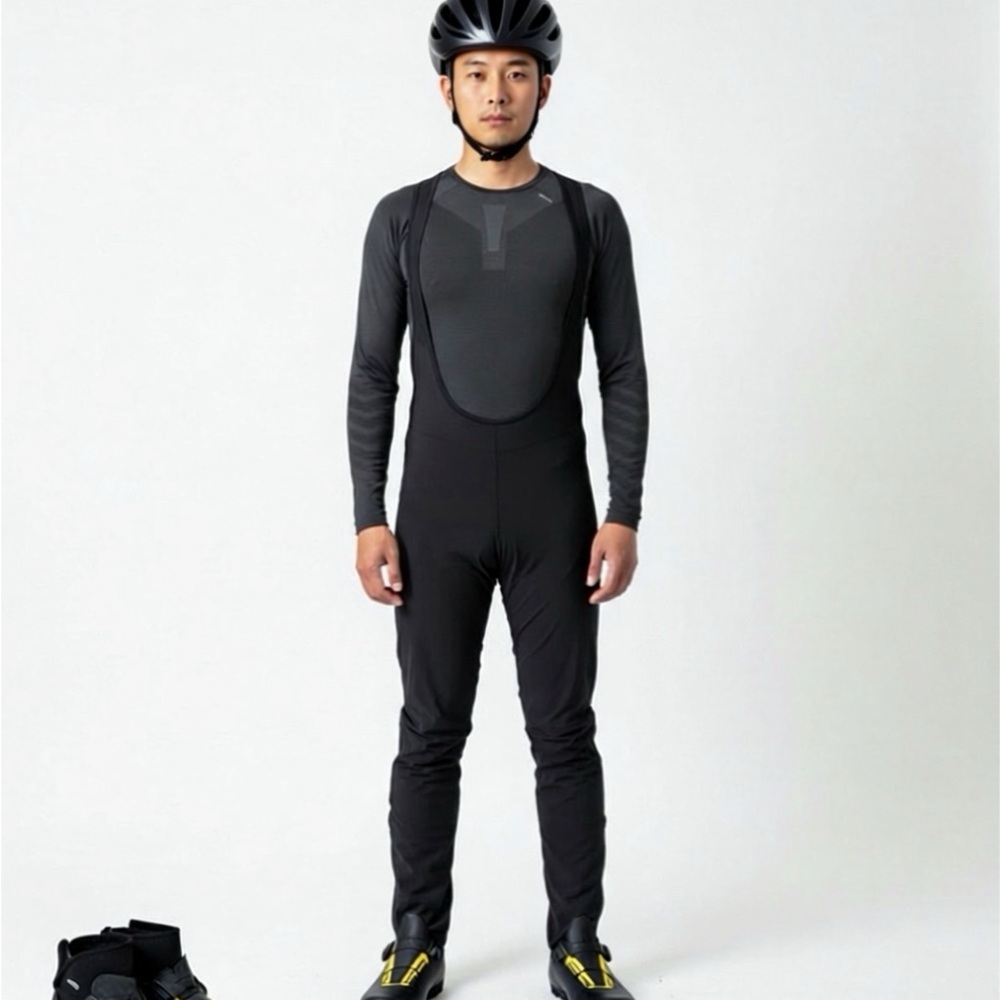 Men's Black Cycling Bib